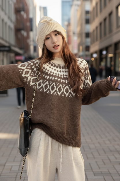 Cozy Nordic-Knit Winter Sweater