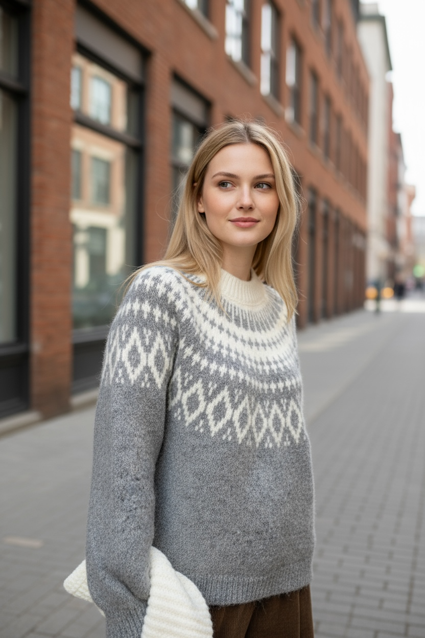 Cozy Nordic-Knit Winter Sweater by Joyjocey - view 2 of 23