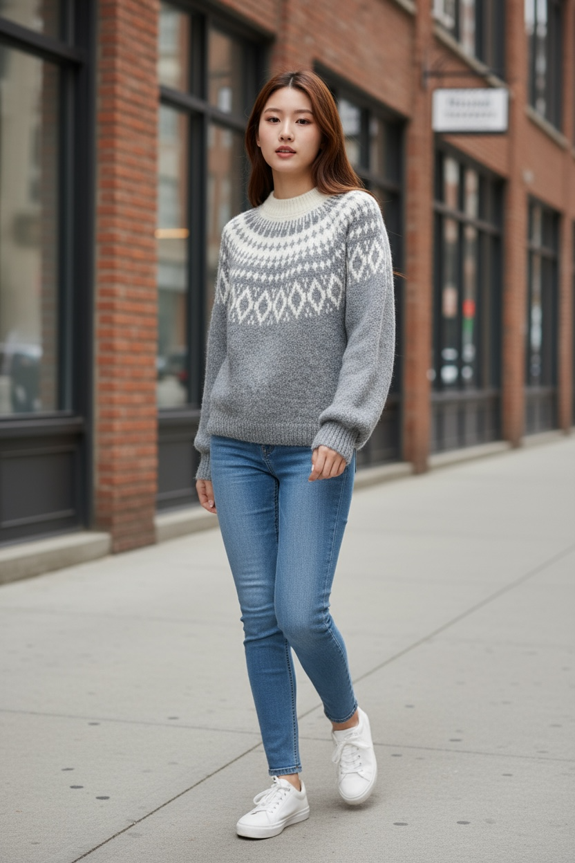 Cozy Nordic-Knit Winter Sweater