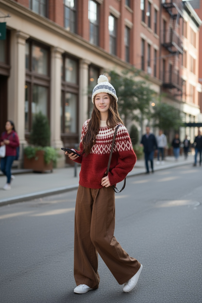 Cozy Nordic-Knit Winter Sweater