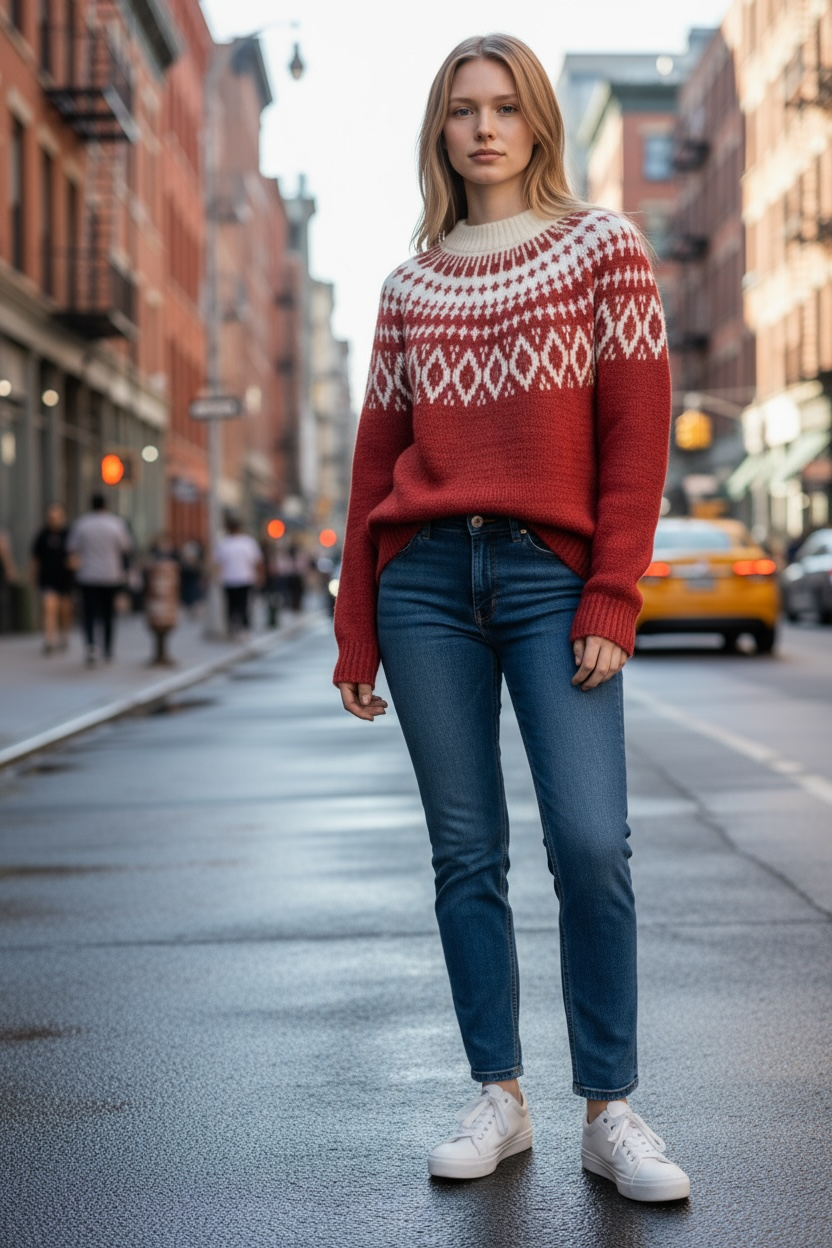 Cozy Nordic-Knit Winter Sweater