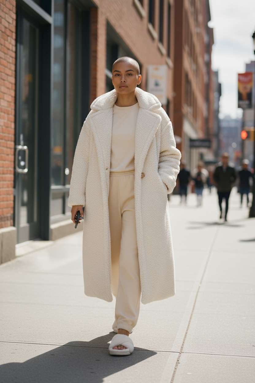 Sherpa Fleece Long Coat