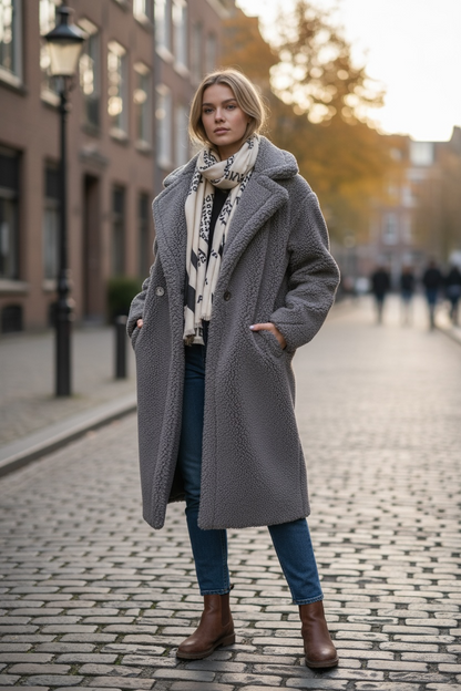 Teddy Wool Long Coat