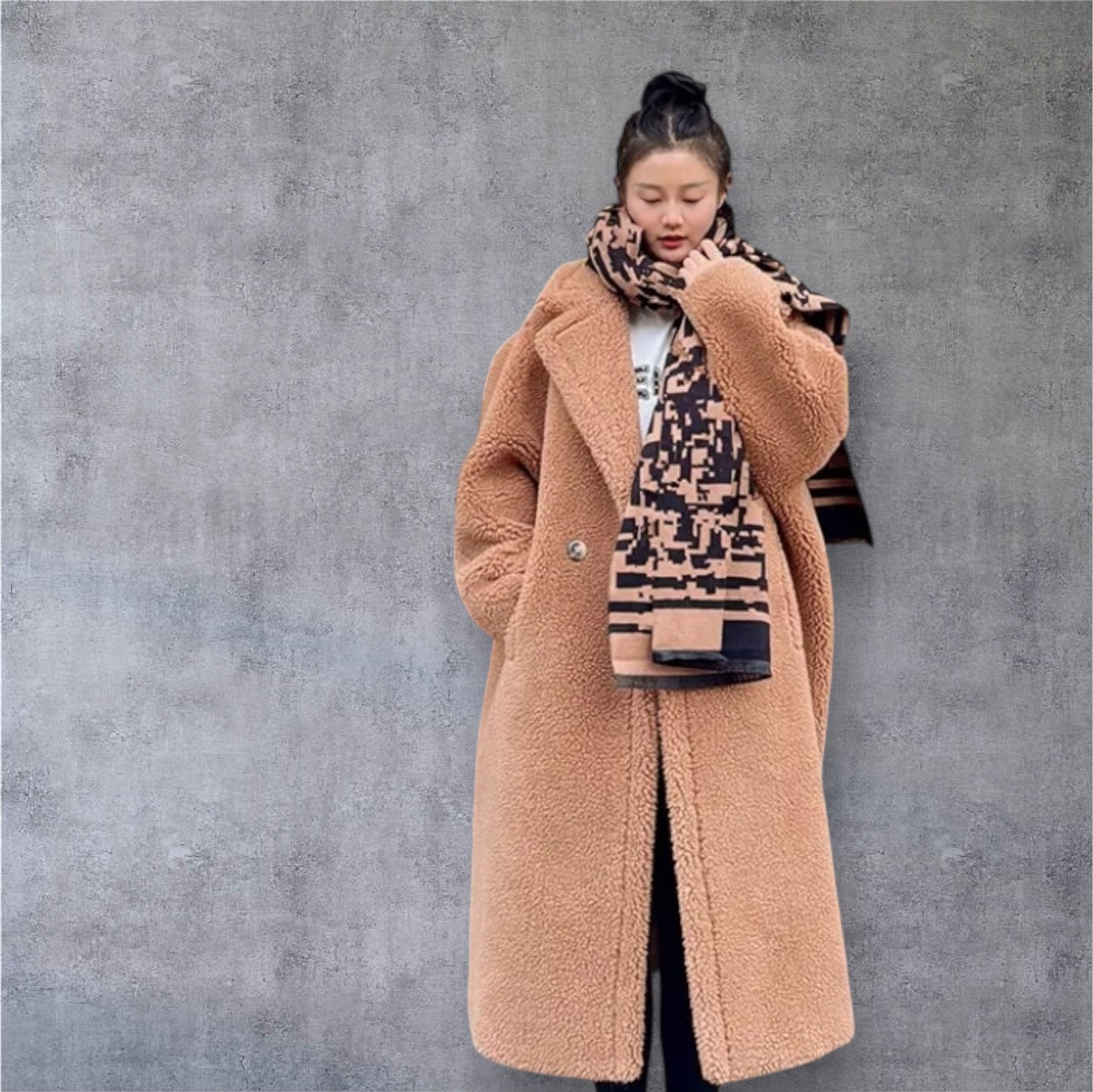 Teddy Wool Long Coat