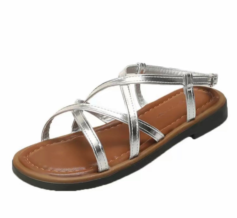Women's Cross Strap Flat Sandals