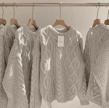 Cable Knitted Sweater for Women