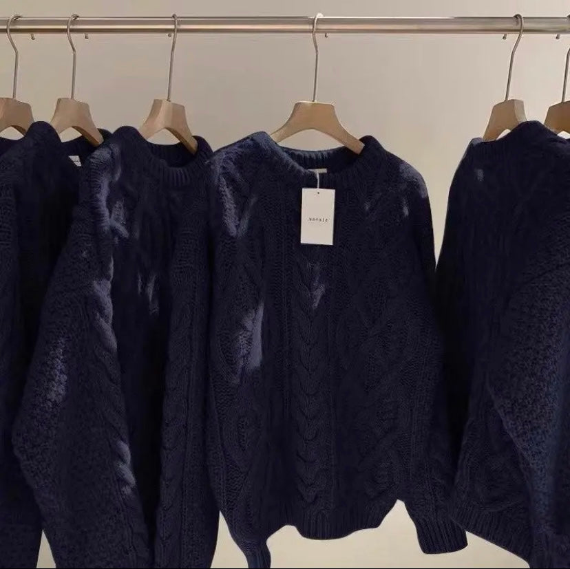 Cable Knitted Sweater for Women