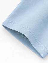 Light blue sleeve stitching detail on the Joyjocey Classic Side-Knot Cotton T-Shirt.