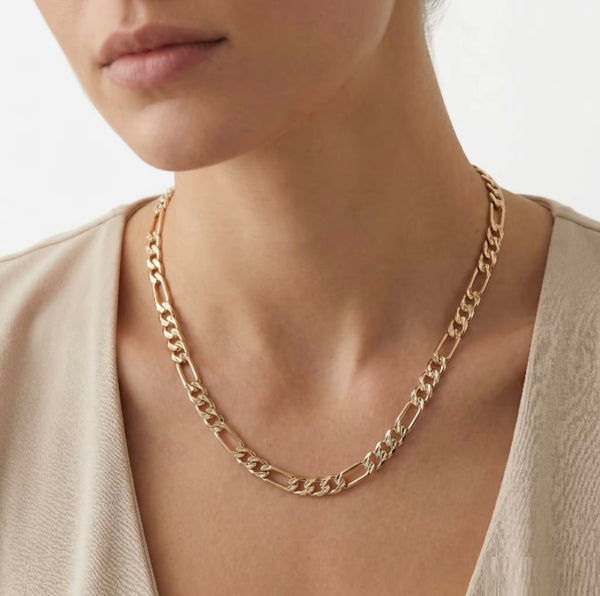 Gold-Plated Figaro Chain Necklace by Joyjocey - view 2 of 2