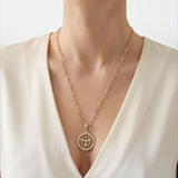 Gold-Plated Medallion Pendant Necklace by Joyjocey - view 2 of 3