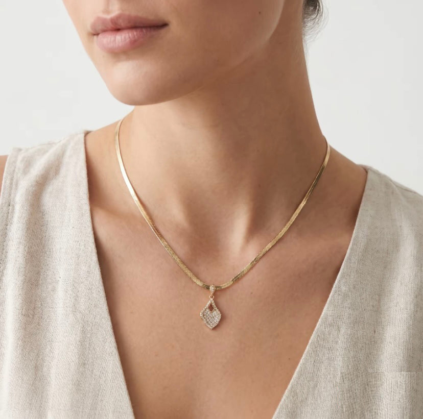 Gold-Plated Necklace with Crystal Pendant by Joyjocey - view 2 of 2