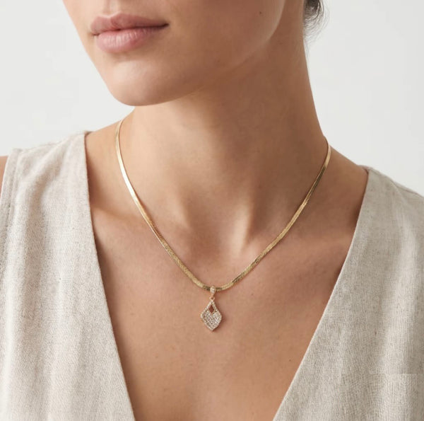 Gold-Plated Necklace with Crystal Pendant by Joyjocey - view 2 of 2