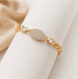 Gold-Tone Crystal Eye Bracelet by Joyjocey - view 3 of 8