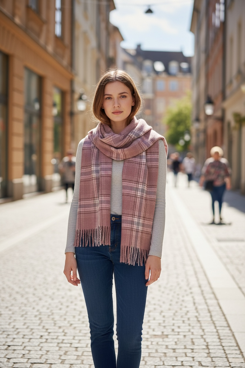 Long Plait Scarf for Women – Pinky Collection by Joyjocey - view 9 of 12