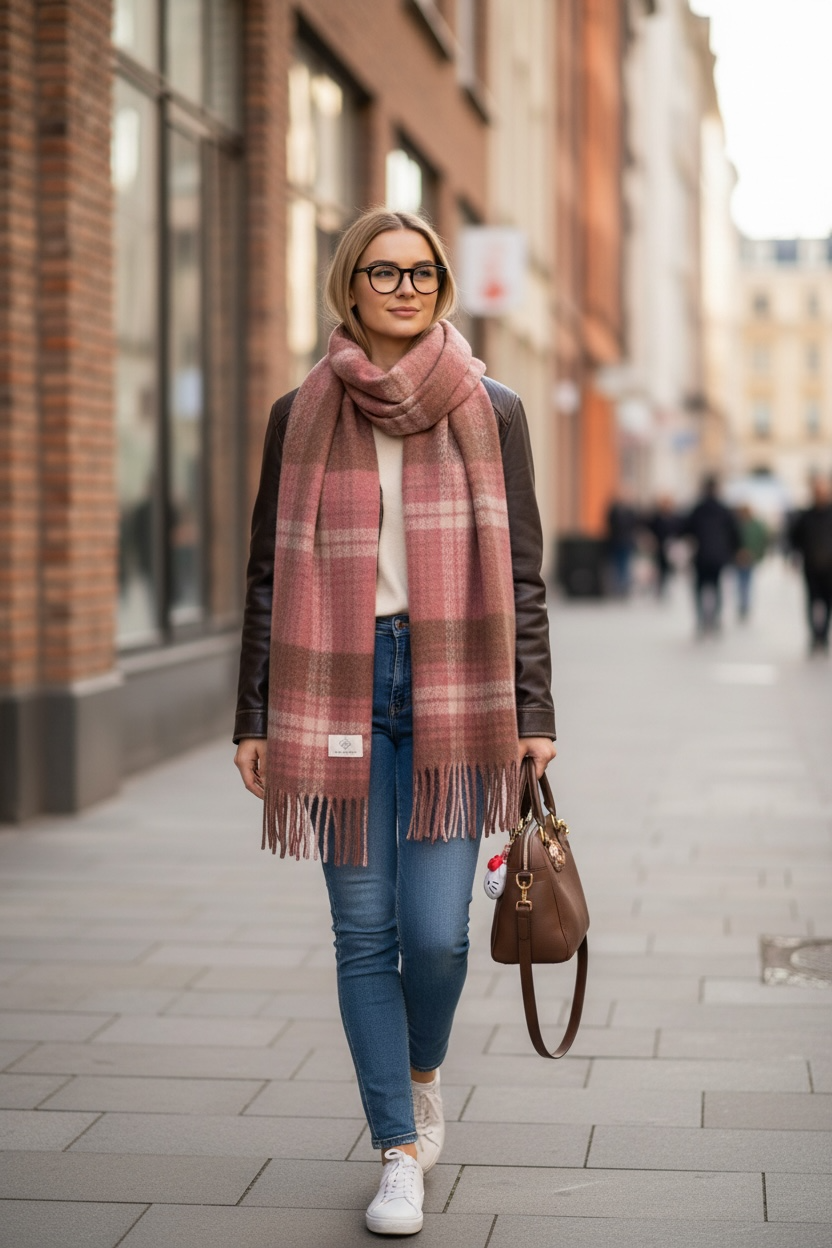 Long Plait Scarf for Women – Pinky Collection by Joyjocey - view 12 of 12