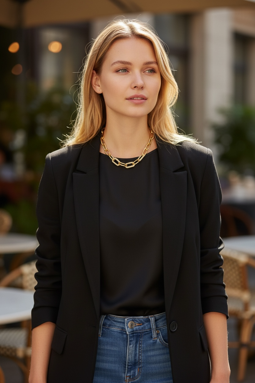 Metal-Plated Statement Chain Necklace by Joyjocey - view 5 of 8