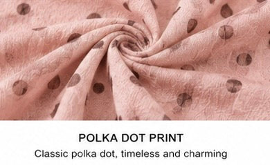 Pink Polka Dot Ruched Midi Dress by Joyjocey - view 4 of 4