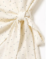 Polka Dot Ruffle Sleeve Wrap Blouse by Joyjocey - view 6 of 8