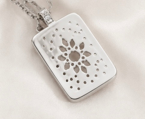 Sparkling Crystal Rectangle Pendant Necklace by Joyjocey - view 4 of 6