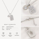 Sparkling Crystal Rectangle Pendant Necklace by Joyjocey - view 5 of 6