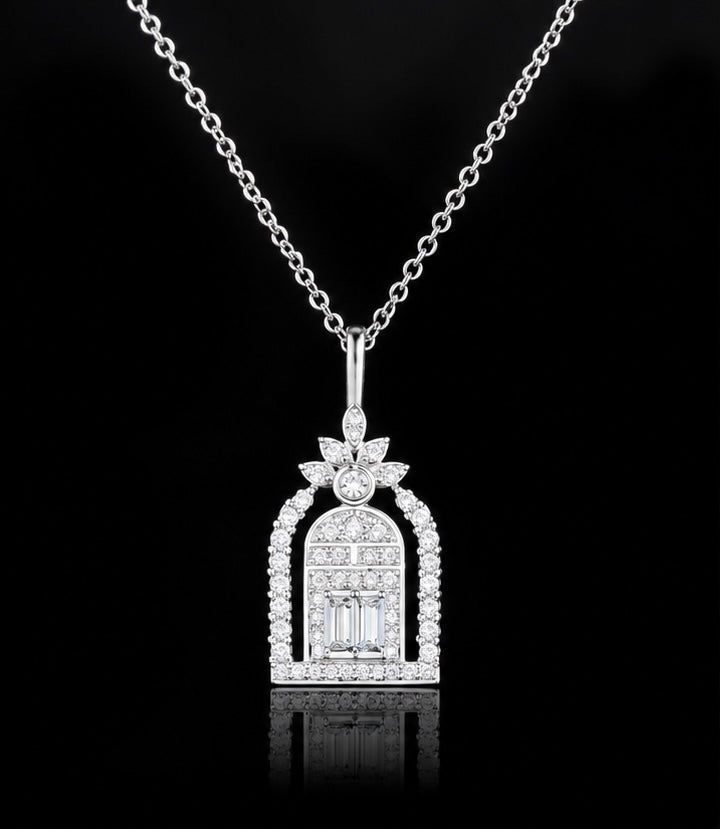Stainless Steel & Zircon Pendant Necklace by Joyjocey - view 4 of 7