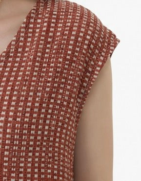 Vintage Gingham Sleeveless V-Neck Dress by Joyjocey - view 4 of 7