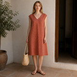 Vintage Gingham Sleeveless V-Neck Dress by Joyjocey - view 7 of 7