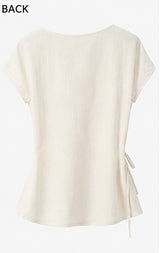 Women's Asymmetrical Side Tie Blouse by Joyjocey - view 2 of 7