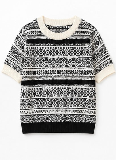 Women's Fair Isle Knit Sweater Top by Joyjocey - view 4 of 7