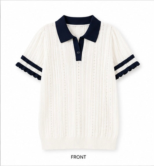 Women's Knit Polo Sweater Top by Joyjocey - view 3 of 5