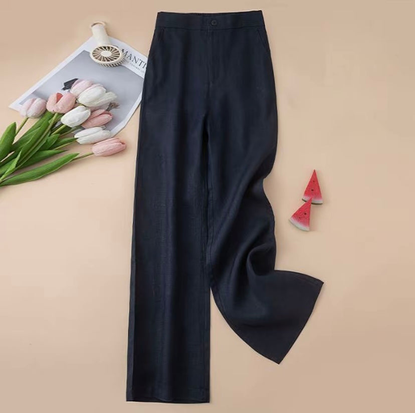 Women's Linen Blend Wide-Leg Pants by Joyjocey - view 4 of 4