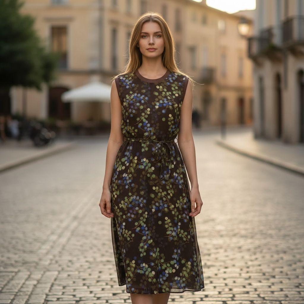 Women's Sleeveless Floral Midi Dress by Joyjocey - view 3 of 7
