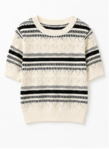 Women's Striped Knit Sweater Top by Joyjocey - view 2 of 6