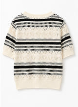Women's Striped Knit Sweater Top by Joyjocey - view 3 of 6