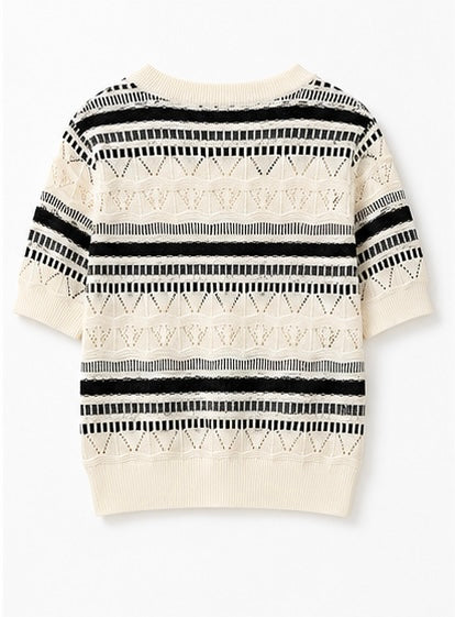 Women's Striped Knit Sweater Top by Joyjocey - view 3 of 6